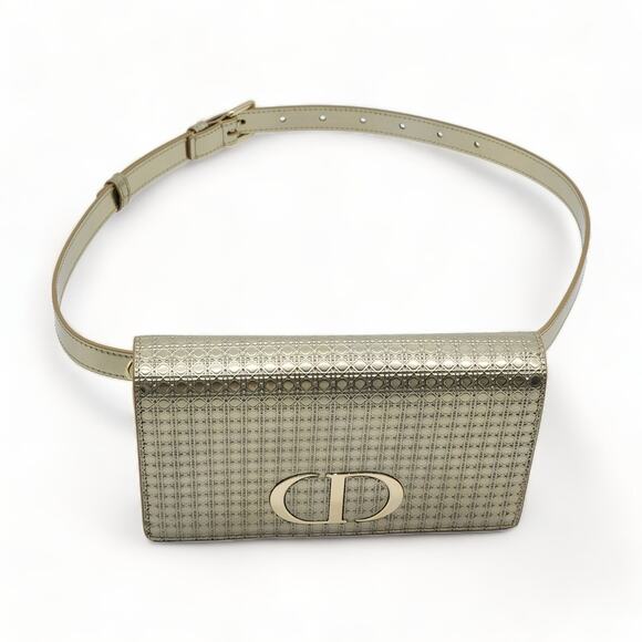 Dior Micro-Cannage 30 Montaigne Convertible Bag - Leather - Gold $3800 - Picture 4 of 11